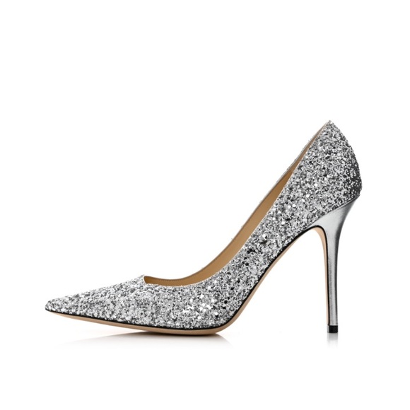 Jimmy Choo Romy Glitter Pumps silver size 9 with box no damage ⭐️⭐️⭐️⭐️ - Picture 16 of 17